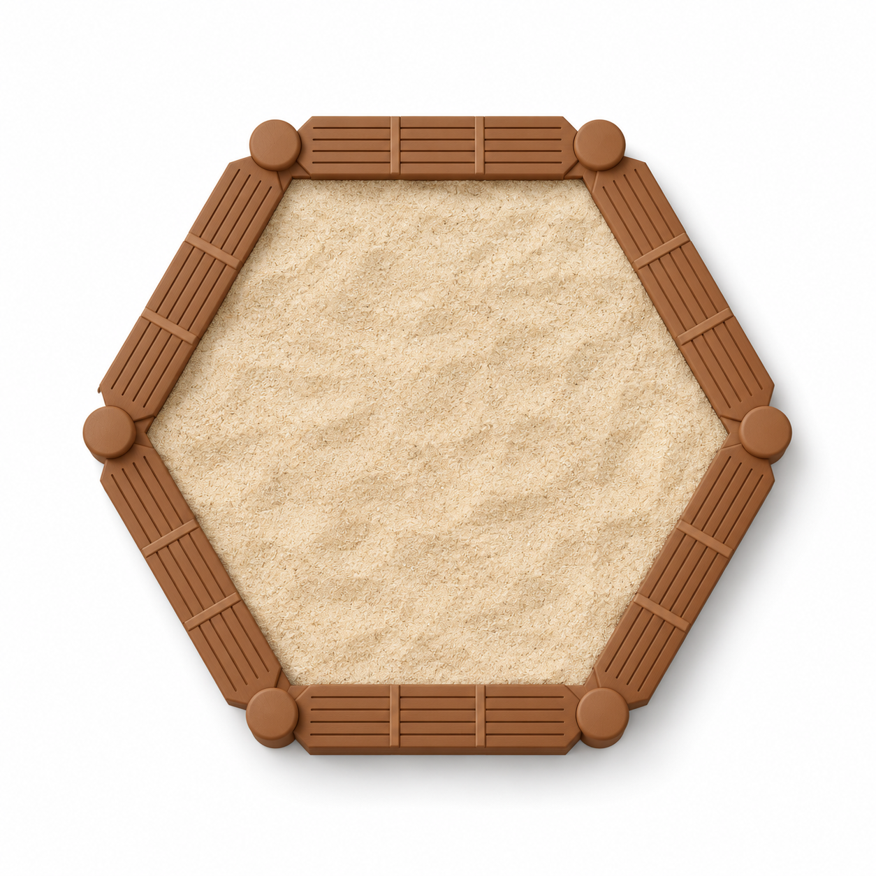 Sandkasten-Set M – 6 Elemente (Sechseck) – 60450_Sandkasten_Set_Illustration